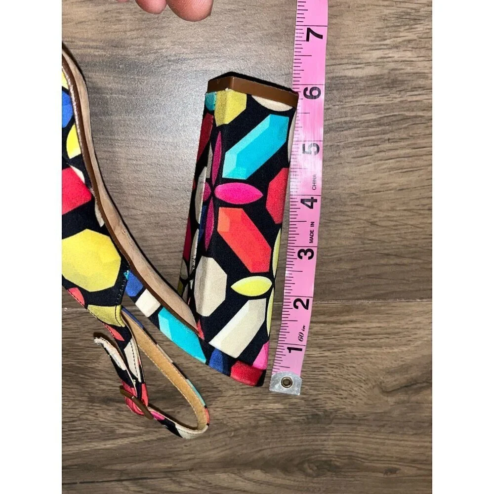 Kate Spade Multicolour Slingback Platform Heels Peep Toe Sandel Women's tSize 7